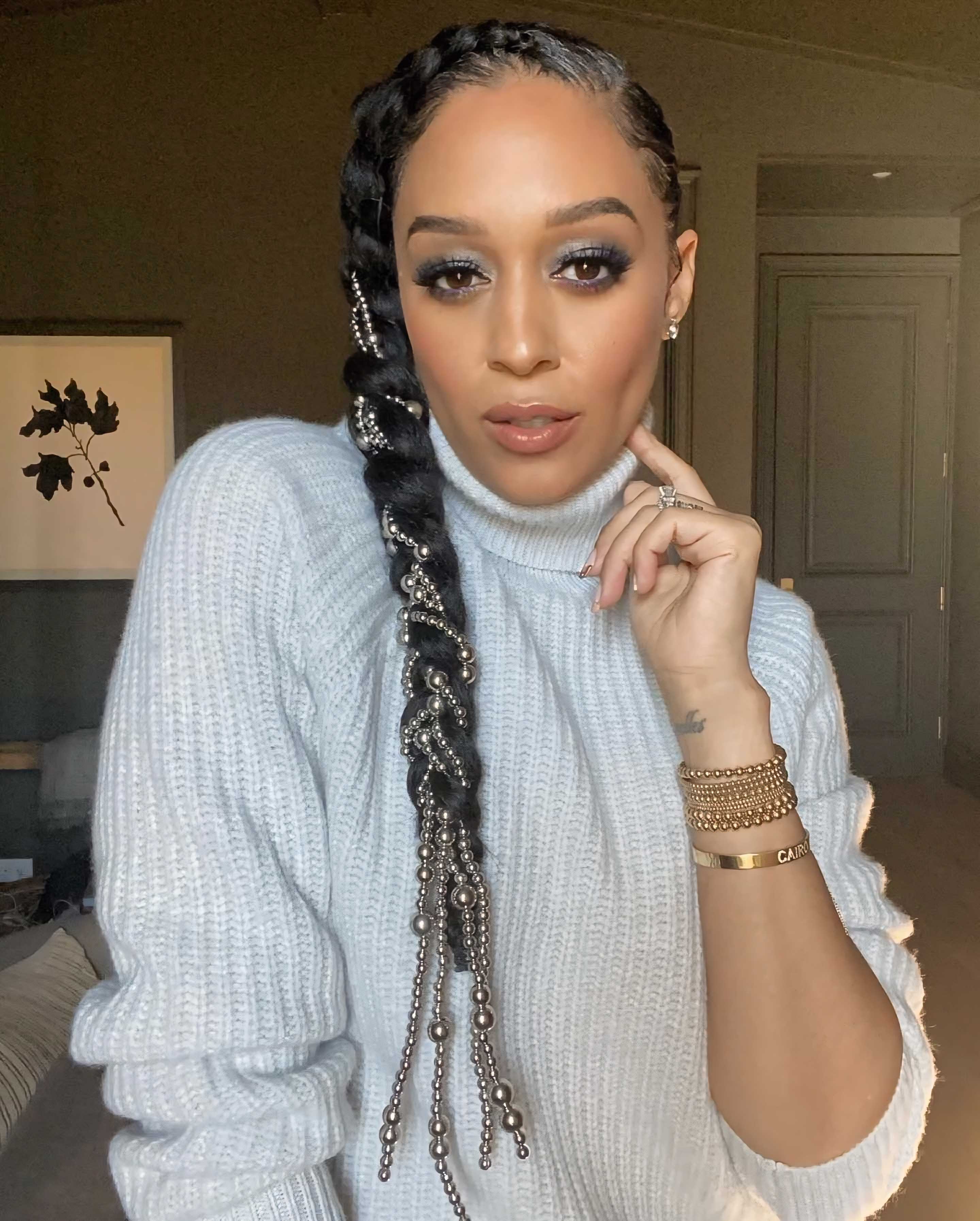 Curly Hair Christmas Braid